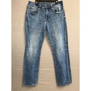Aeropostale Athletic Straight Jeans Mens 29x30 Blue Denim Cotton Stretch Casual